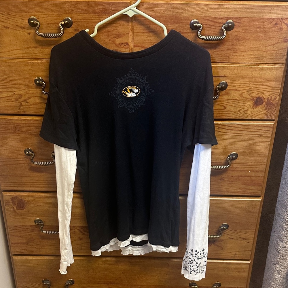 Mizzou Black and White Women's Top